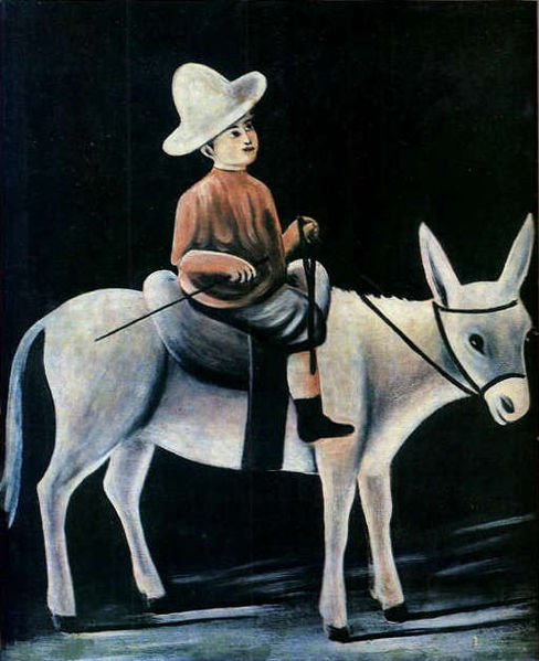 Niko Pirosmani A Little Boy Riding a Donkey